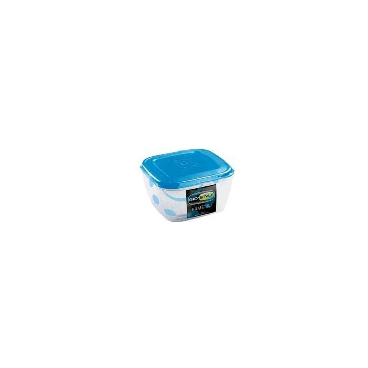CONTENITORI ERMETICI QUADRATI PER ALIMENTI IN PLASTICA - lt.4,00 - cm.23x23x12h