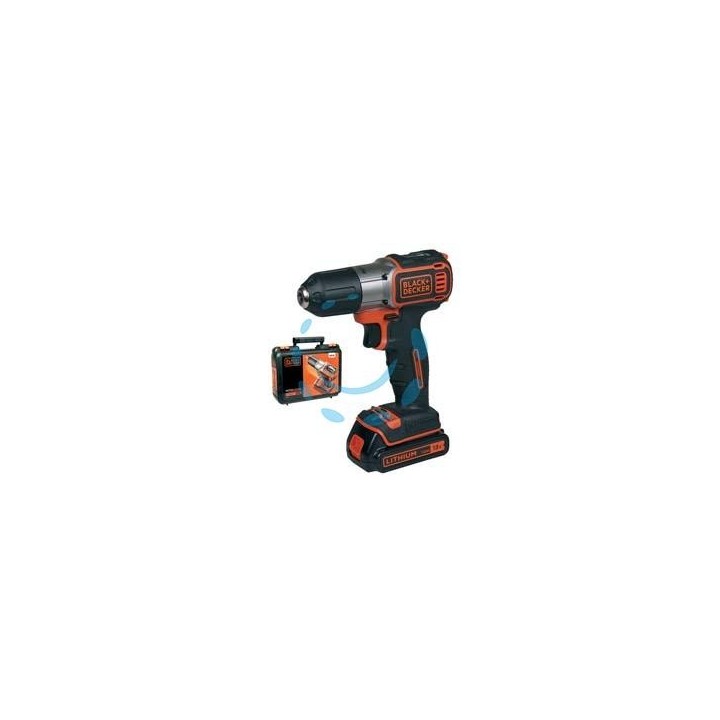 TRAPANO AVVITATORE AUTOSENSE BATTERIA LITIO 18V (ASD184K-QW) - 1 batteria al litio da 1,5 Ah