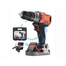 TRAPANO AVVITATORE BATTERIA LITO 18V CON PERCUSSIONE (BCD383D1XK-QW) - 1 batteria Litio da 2 Ah