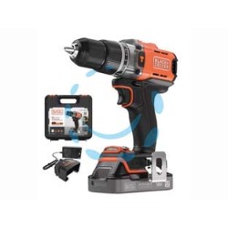 TRAPANO AVVITATORE BATTERIA LITO 18V CON PERCUSSIONE (BCD383D1XK-QW) - 1 batteria Litio da 2 Ah