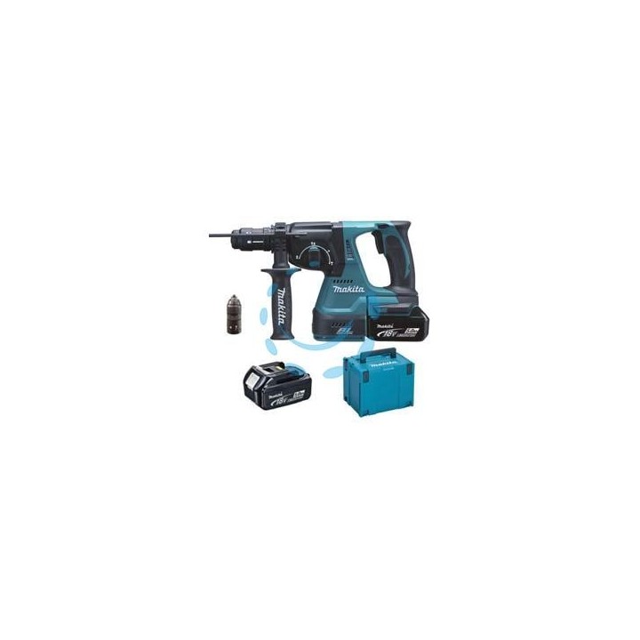 TASSELLATORE 3 FUNZIONI SDS-PLUS 2 BATTERIE LITIO 18V (DHR243RTJ) - 2 batterie “LI-ION” da 5,0 Ah