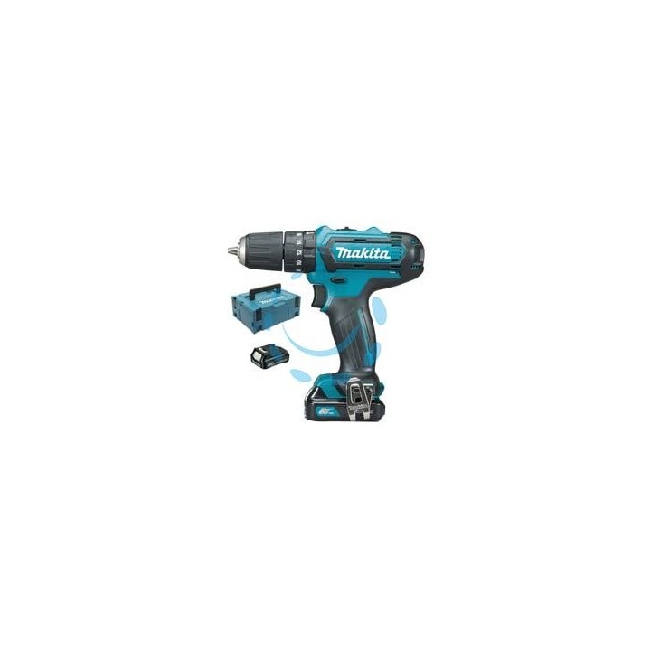 TRAPANO AVVITATORE CON PERCUSSIONE MM.10 10,8V 2AH (HP333DSAJ) - cm.19,3x6,6x21,2h. peso kg.1,1