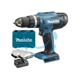 TRAPANO AVVITATORE PERCUSS. 2 VEL. 2 BATT. LITIO 18V 2AH (HP488D006) - 2 batterie "LI-ION" da 2Ah 