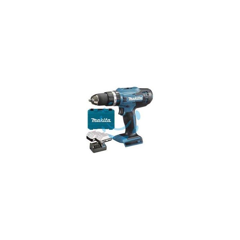 TRAPANO AVVITATORE PERCUSS. 2 VEL. 2 BATT. LITIO 18V 2AH (HP488D006) - 2 batterie "LI-ION" da 2Ah 