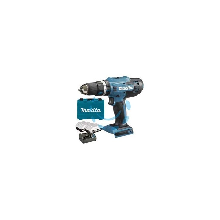 TRAPANO AVVITATORE PERCUSS. 2 VEL. 2 BATT. LITIO 18V 2AH (HP488D006) - 2 batterie "LI-ION" da 2Ah 