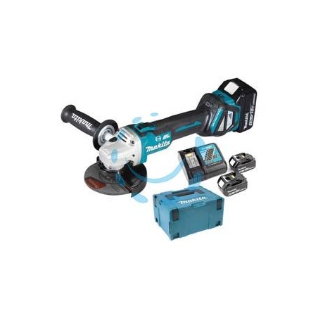 SMERIGLIATRICE ANGOLARE 2 BATTERIE 5,0AH 18V Ø MM.125/115 (DGA513RTJ) 