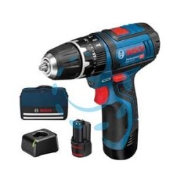 TRAPANO AVVITATORE PERCUSS. 2 BATT. LITIO 12V MAND. MM.10 (GSB 12V-15) - 2 batterie al LITIO da 2,0 Ah