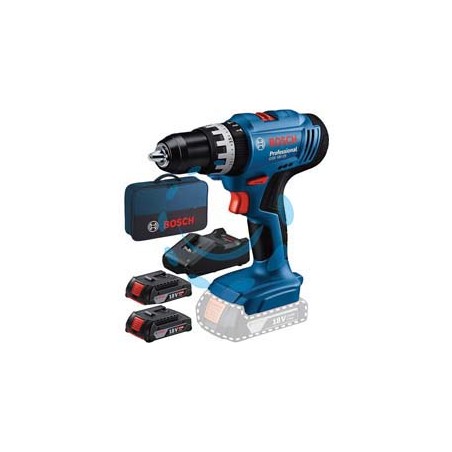 TRAPANO AVVITATORE 2 BATTERIE LITIO 18V PERCUSS. (GSB 18V-25) 