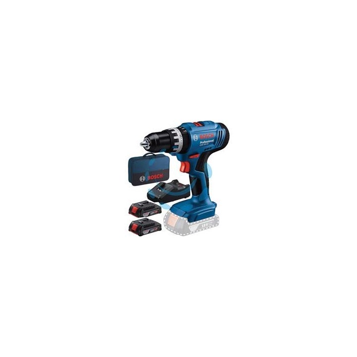 TRAPANO AVVITATORE 2 BATTERIE LITIO 18V PERCUSS. (GSB 18V-25) 