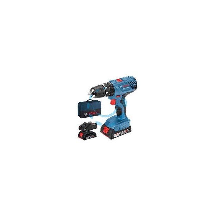 TRAPANO AVVITATORE 2 BATTERIE LITIO 18V PERCUSS. (GSB 18V-21) - 2 batterie al litio da 2,0 Ah