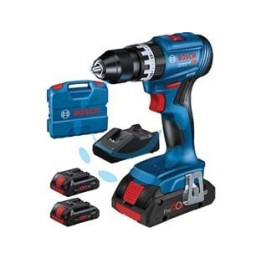 TRAPANO AVVITATORE 3 BATTERIE LITIO 18V PERCUSSIONE (GSB 18V-45) 