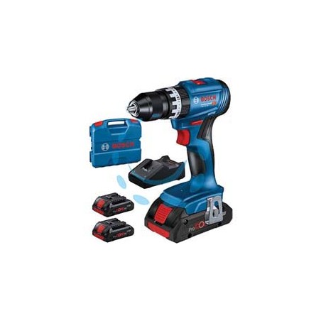 TRAPANO AVVITATORE 3 BATTERIE LITIO 18V PERCUSSIONE (GSB 18V-45) 