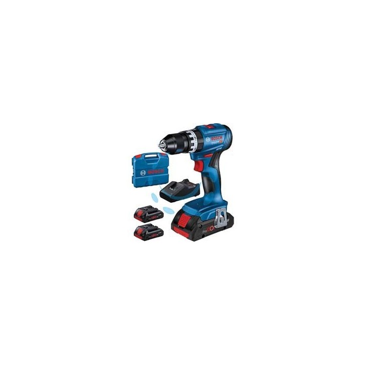 TRAPANO AVVITATORE 3 BATTERIE LITIO 18V PERCUSSIONE (GSB 18V-45) 