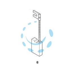 SPAZZOLE A CARBONCINO PER ELETTROUTENSILI MODELLO 6 - B&D 1841 mm.6,3x16x22h.