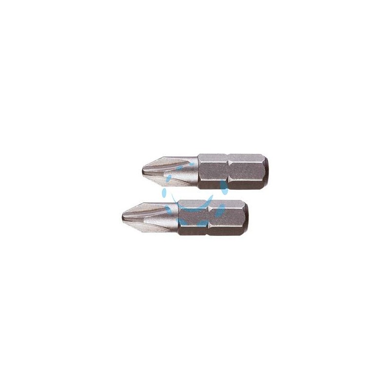 INSERTI A CROCE PHILLIPS IN BLISTER PER AVVITATORI MM.25 - mm.25 PH 1 in blister 2pz.