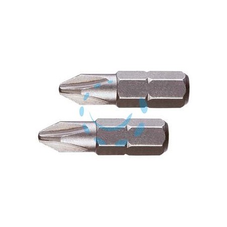 INSERTI A CROCE PHILLIPS IN BLISTER PER AVVITATORI MM.25 - mm.25 PH 1 in blister 2pz.
