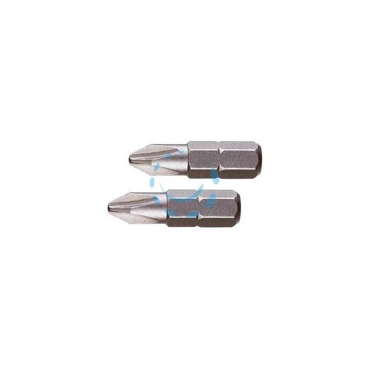 INSERTI A CROCE PHILLIPS IN BLISTER PER AVVITATORI MM.25 - mm.25 PH 1 in blister 2pz.