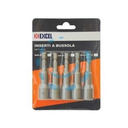 INSERTI A BUSSOLA MAGNETICI PER AVVITATORI SET PEZZI 5 - 65x10 mm