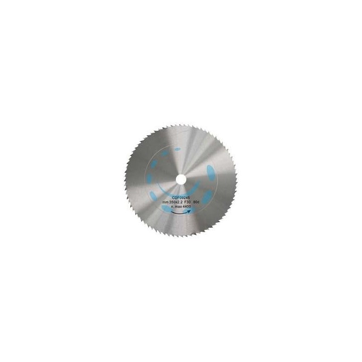 DISCO LAMA CIRCOLARE CROMO VANADIO DENTATURA NORMALE - ø mm.350 foro 30 denti 80 sp.mm.2,2