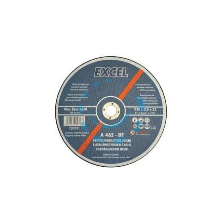 DISCHI DA TAGLIO SOTTILE CENTRO PIANO PER FERRO/INOX Ø MM.230 - ø mm.230x2,0 foro 22,2 da taglio per ferro/inox