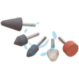 MOLETTE ABRASIVE IN CERAMICA in set da 5 pz. assortite, con codolo ø mm.6