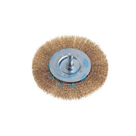 SPAZZOLA CIRCOLARE FILI ACCIAIO PER TRAPANO EXTRA - ø mm.50 codolo mm.6
