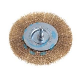 SPAZZOLA CIRCOLARE FILI ACCIAIO PER TRAPANO EXTRA - ø mm.100 codolo mm.6