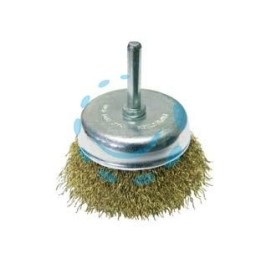 SPAZZOLA A TAZZA FILI ACCIAIO PER TRAPANO EXTRA - ø mm.50 codolo mm.6