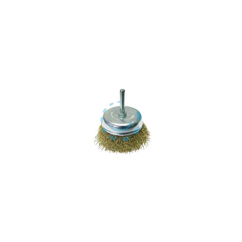 SPAZZOLA A TAZZA FILI ACCIAIO PER TRAPANO EXTRA - ø mm.50 codolo mm.6
