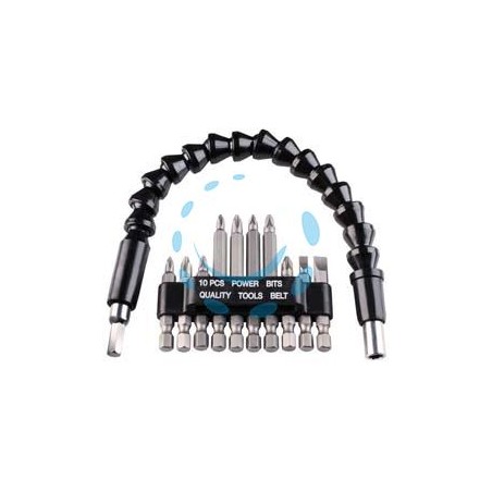 SET BIT PER AVVITARE CON ALBERINO FLESSIBILE MM.300 PZ.11 