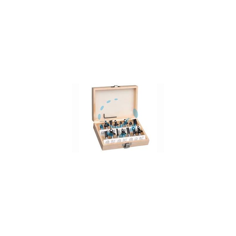 FRESE IN SERIE 15 PEZZI PER FRESATRICE VERTICALE CON CODOLO MM.8 