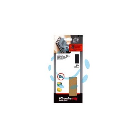 SET 10 FOGLI ABRASIVI PER LEVIGATRICE ORBITALE - grana 60 (X31060)