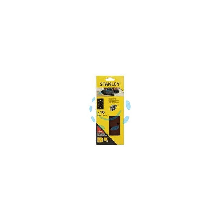 SET 10 FOGLI ABRASIVI PER LEVIGATRICE ORBITALE - grana 60 (STA31100)