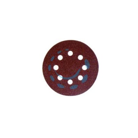 DISCHI CARTA ABRASIVA FORATA CON VELCRO PER ROTORBITALI Ø MM.125 - grana 180 blister da pz.10