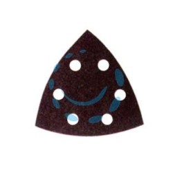 FOGLI CARTA ABRASIVA A DELTA CON VELCRO FORATI - grana 80 blister da pz.10