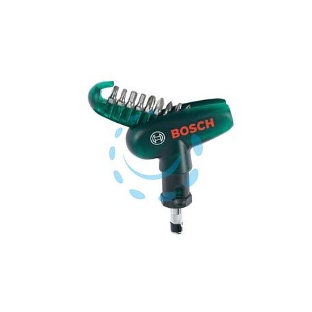 SET INSERTI CON 9 BIT E CACCIAVITE A CRICCHETTO 