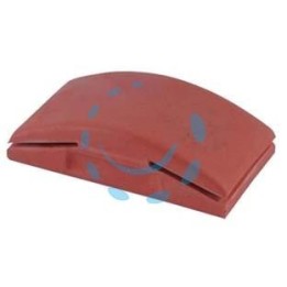 TAMPONE IN GOMMA PER CARTA ABRASIVA CON FISSAGGIO MANUALE - mm.125x70 PG 339.70