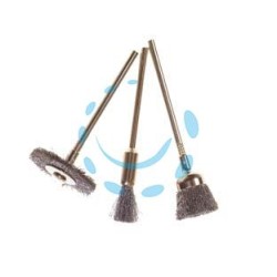 MINISPAZZOLE CON FILI ACCIAIO ASSORTITE PER TRAPANO - codolo mm.3 in blister da pz.3 PG 476.00