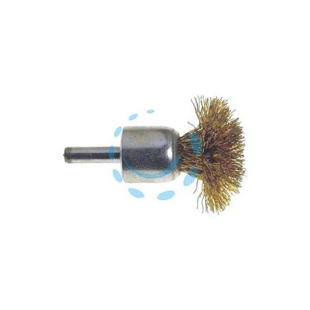 SPAZZOLA A FUNGO FILI ACCIAIO - ø mm.30 codolo mm.6 per trapano PG 478.20