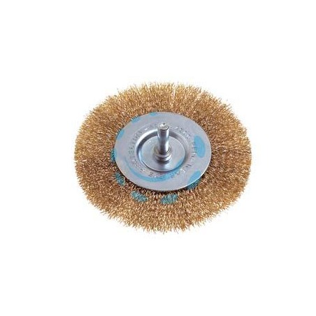 SPAZZOLA A DISCO CIRCOLARE FILI ACCIAIO PER TRAPANO - ø mm. 40 codolo mm.6 PG 468.50