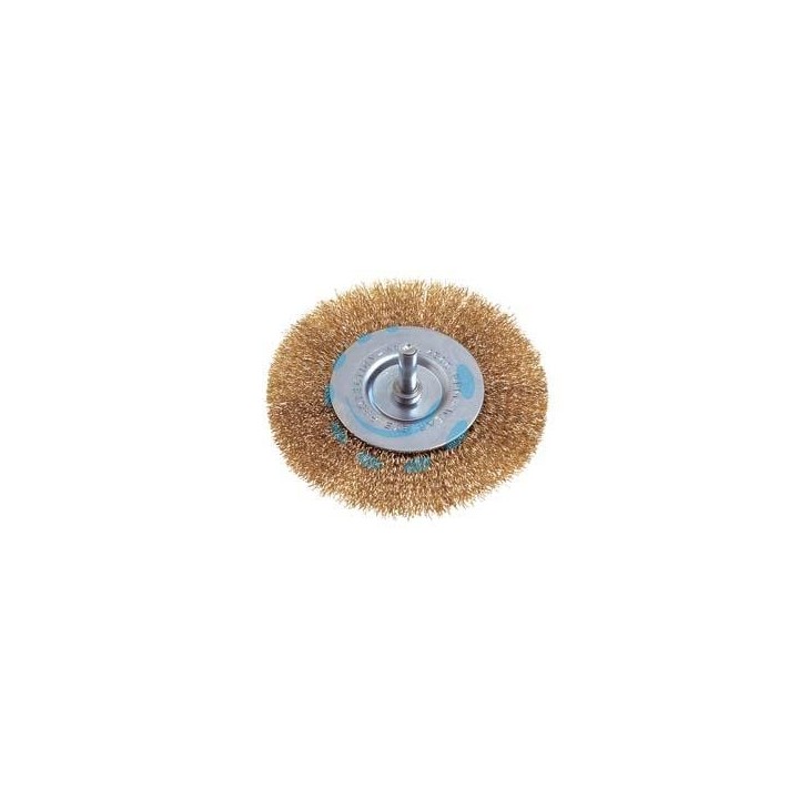 SPAZZOLA A DISCO CIRCOLARE FILI ACCIAIO PER TRAPANO - ø mm.100 codolo mm.6 PG 475.00