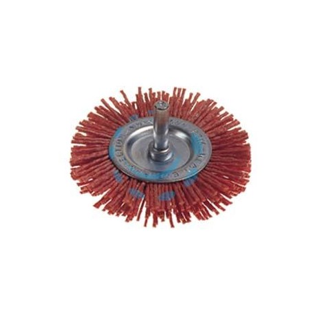 SPAZZOLA CIRCOLARE IN NYLON ABRASIVO ARANCIO - ø mm.100 PG 497.15