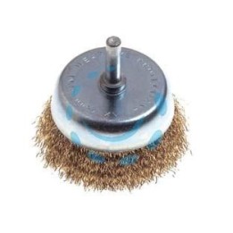 SPAZZOLA A TAZZA FILI OTTONE PER TRAPANO - ø mm.50 codolo mm.6 PG 495.00