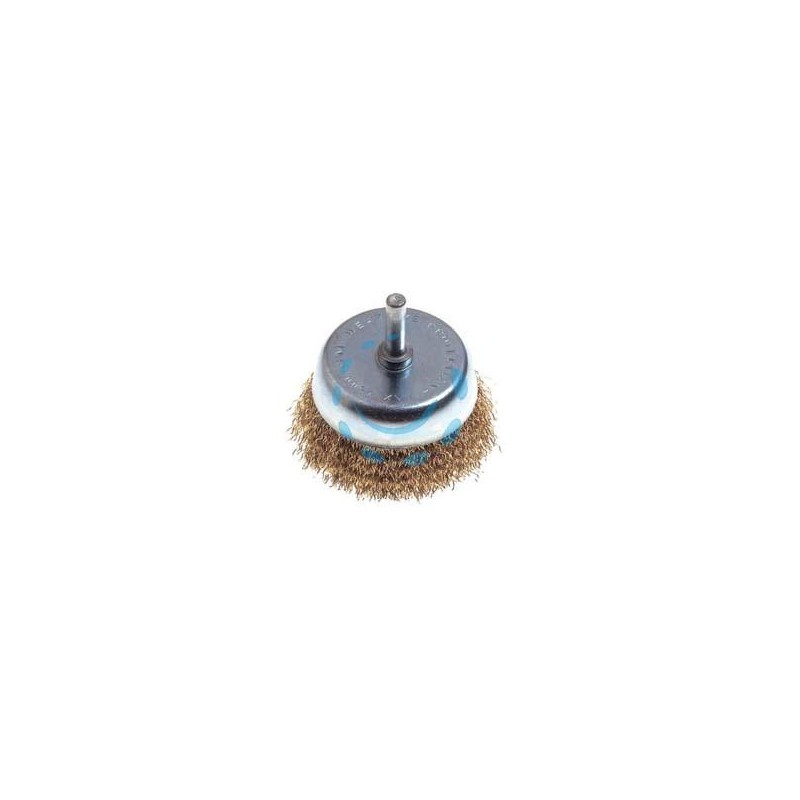 SPAZZOLA A TAZZA FILI OTTONE PER TRAPANO - ø mm.50 codolo mm.6 PG 495.00