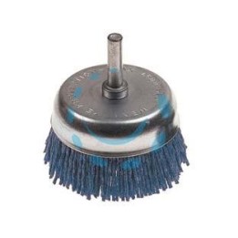 SPAZZOLA A TAZZA IN NYLON ABRASIVO BLU - ø mm.70 PG 497.35 