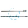 PUNTE PER LEGNO RETTIFICATE PROLUNGATE A 2 TAGLIENTI - ø mm.10x400 - in blister