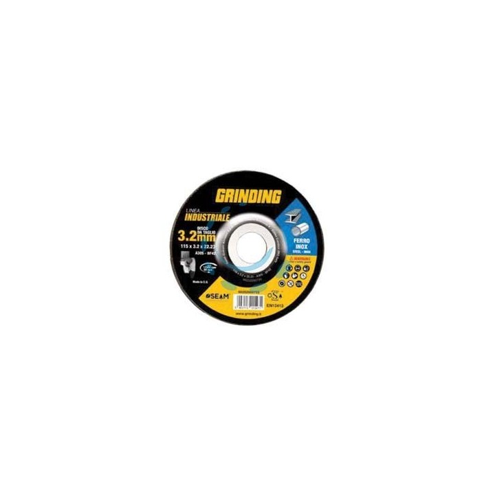 DISCHI DA TAGLIO E SGROSSO PER FERRO/INOX Ø MM.230 LINEA INDUSTRIALE - ø mm.230x3,2 foro 22,2 da taglio per ferro/inox