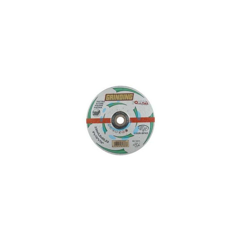 DISCHI DA TAGLIO CENTRO DEPRESSO PER MARMO "FORZA" Ø MM.230 - ø mm.230x3,2 foro 22,2 da taglio per marmo