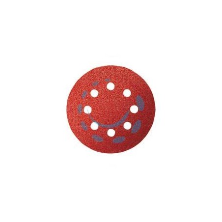 DISCHI CARTA ABRASIVA FORATA CON VELCRO PER ROTORBITALI Ø MM.125 - grana 40 blister da 6 pz.