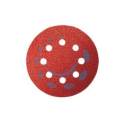 DISCHI CARTA ABRASIVA FORATA CON VELCRO PER ROTORBITALI Ø MM.125 - grana 100 confezione da 50 pz.